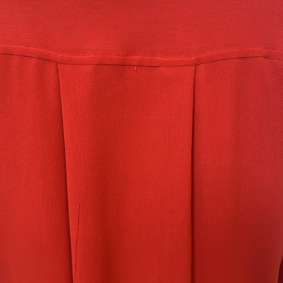 Club Monaco Long Sleeve Red Silk Shirt Dress Size 2 - Picture 7 of 8